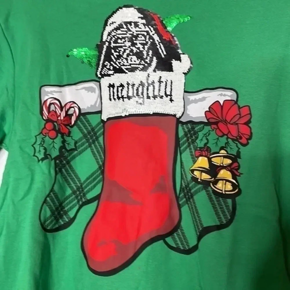 NWT Star Wars Naughty/Nice Yoda Sweatshirt Medium (M) - Picture 3 of 7